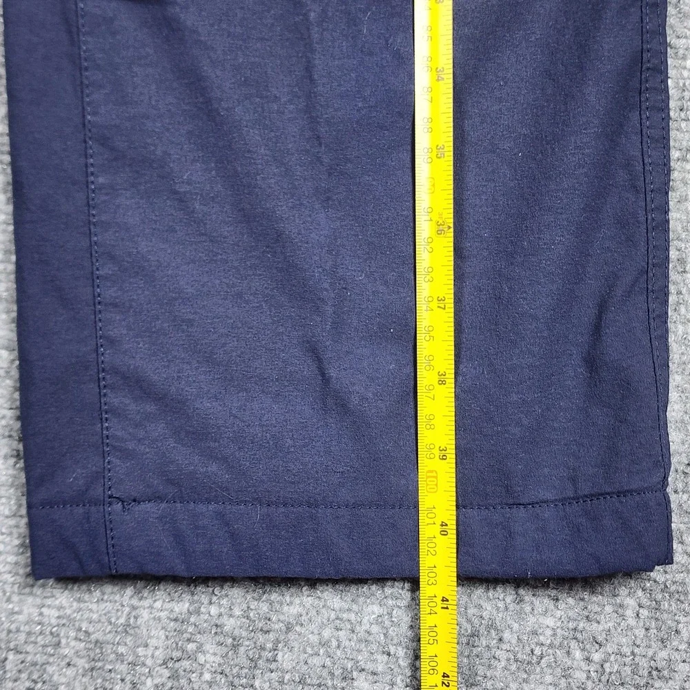 Eddie Bauer Mens 36x30 Fleece Lined Tech Pants Navy Blue Cargo Hiking 283947
